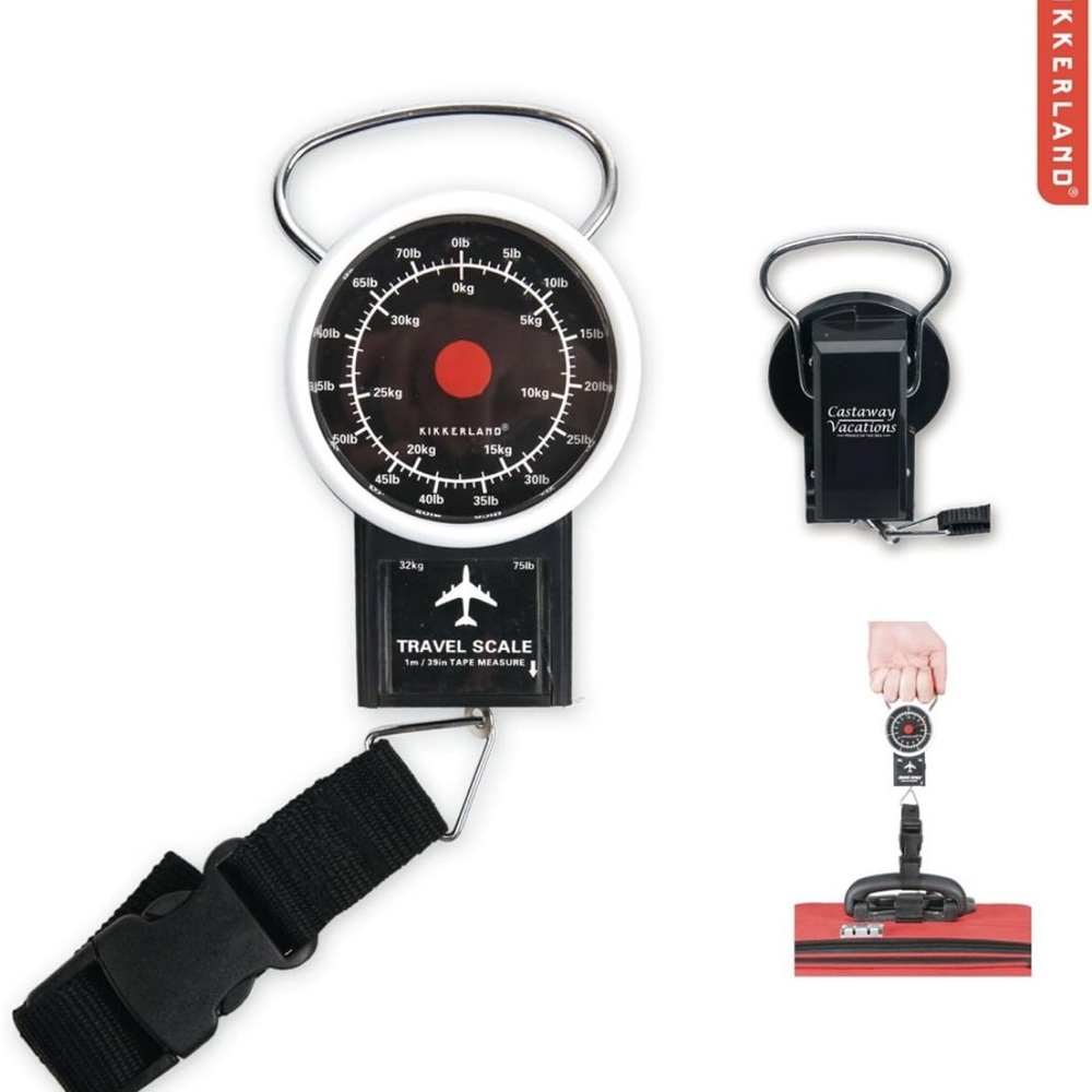 Kikkerland Travel Luggage scale with tape measure